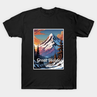 Great Divide ski Montana USA T-Shirt